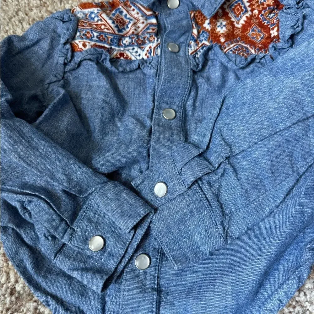 Cowboy shirt for toddler girl, size2T, Gymboree